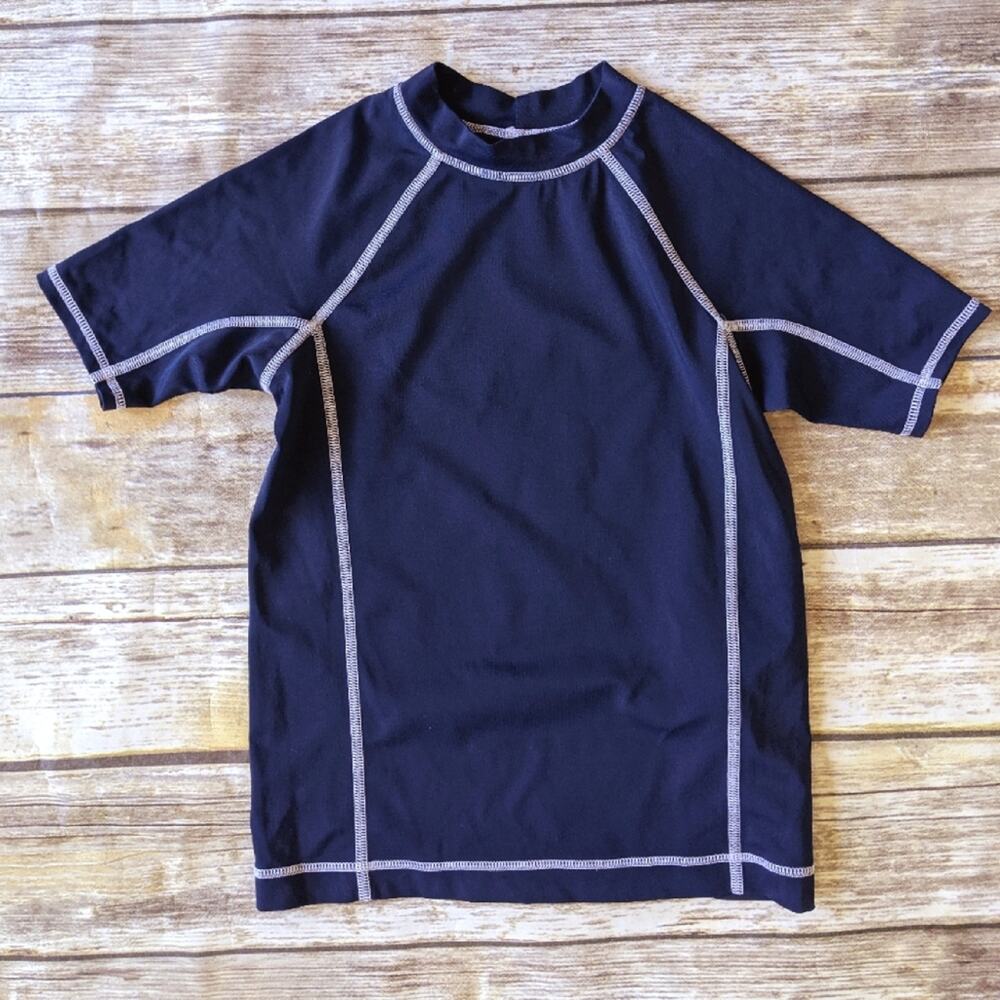 Lands' End Navy Blue Boys Rashguard sz Medium